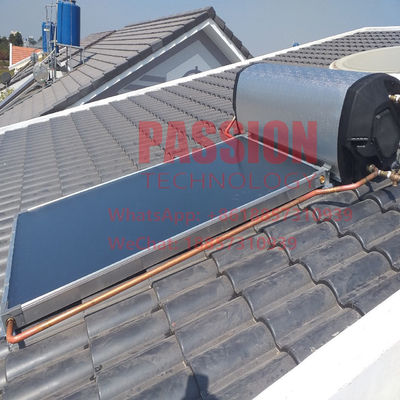 collettore solare dell'acqua della lamina piana 300L del pannello solare di Heater Pitched Roof Blue Flat