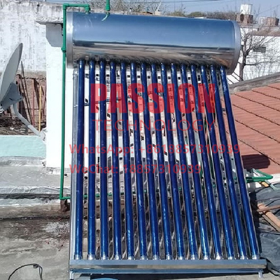 collettore solare solare di acciaio inossidabile dello scaldabagno 304 del tubo a vuoto 200L